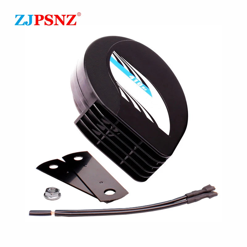 12V Compact Waterproof Car Horn Super Loud Dual Tone Electric Snail Horn Kit For Auto Motorcycle Truck Boat Vehicles Universal