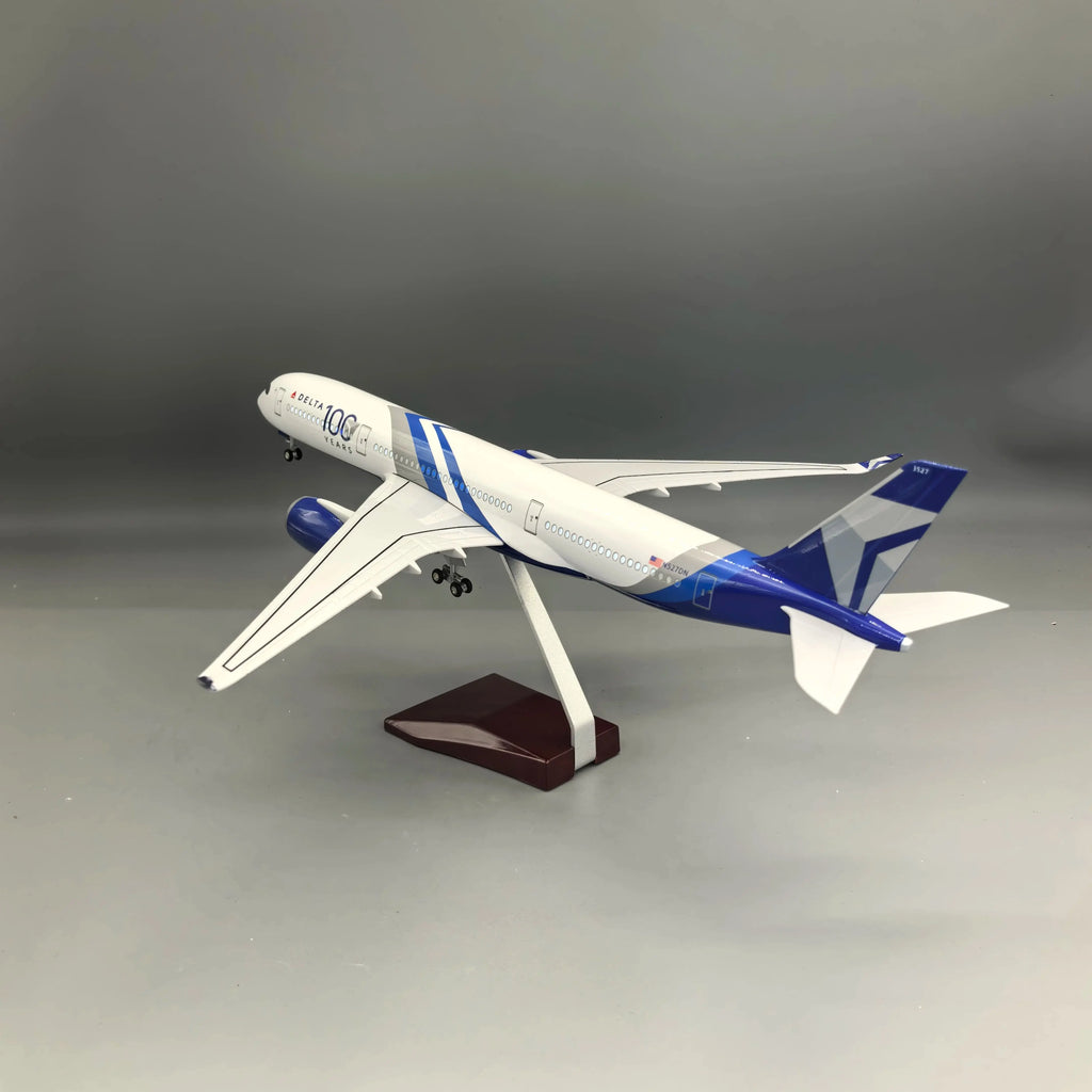 1/142 Sale Aircraft Delta A350 Airways Children Educational Toys Model With Wheels Assembled Resin Material Gift Ornament