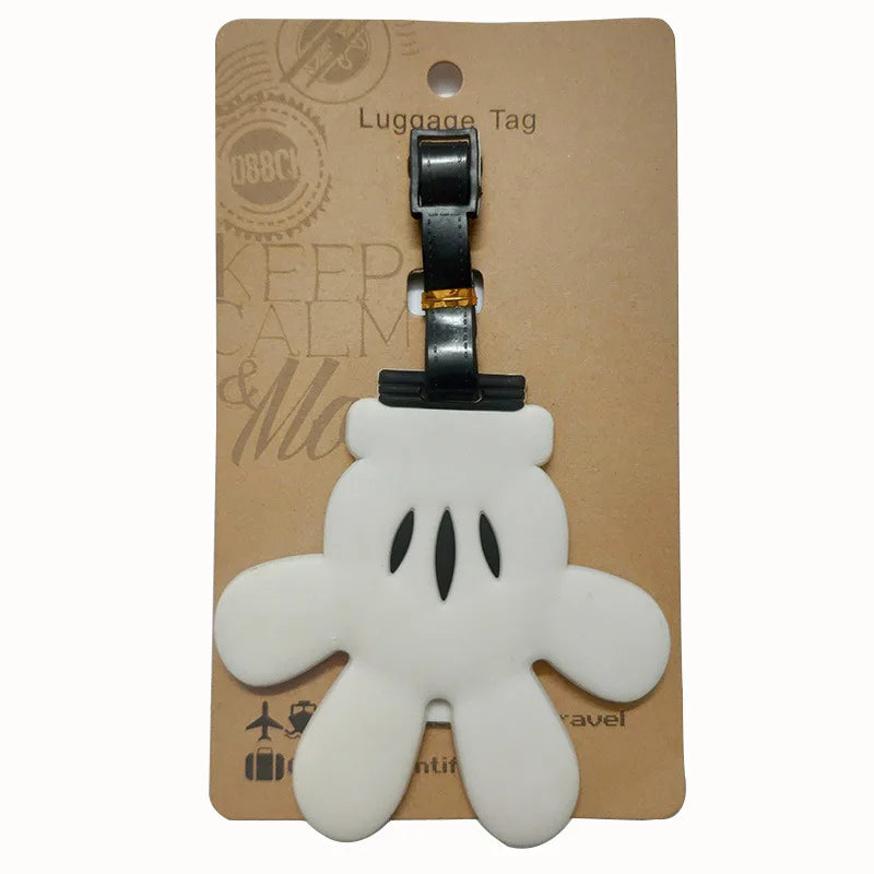 Classic Mickey Mouse Travel Accessories Luggage Tag Silica Gel Suitcase ID Addres Holder Baggage Boarding Tag Portable Label