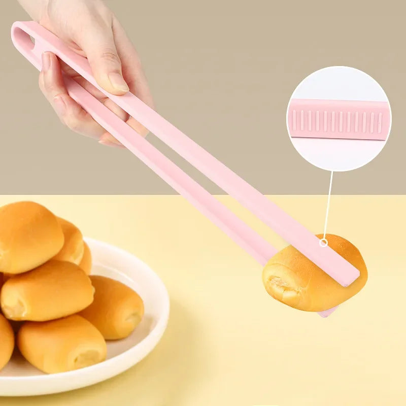 Silicone Food Toast Tongs Trivet Tongs for Kitchen Tongs Non-slip Cooking Clip Clamp BBQ Salad Tools Grill Kitchen Accessories