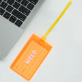Custom Name Luggage Tag Personalized Name Fluorescent Pvc Luggage Tag Waterproof Transparent Suitcase Id Tag with Name Card