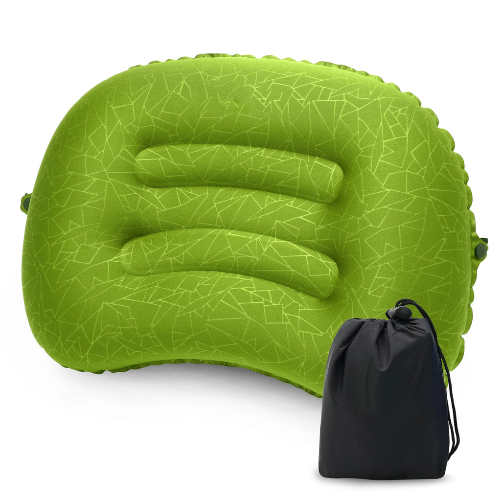 Ultralight Inflatable Camping Travel Pillow - Compressible Comfortable for Neck & Lumbar Support While Camp, Hiking, Backpacking