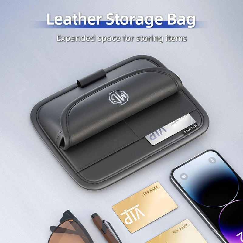 Car Sunglasses Storage Box Visor Glasses Case Card Holder Interior For Morris Garages MG 6 3 5 7 TF ZR ZS HS GS GT Hector