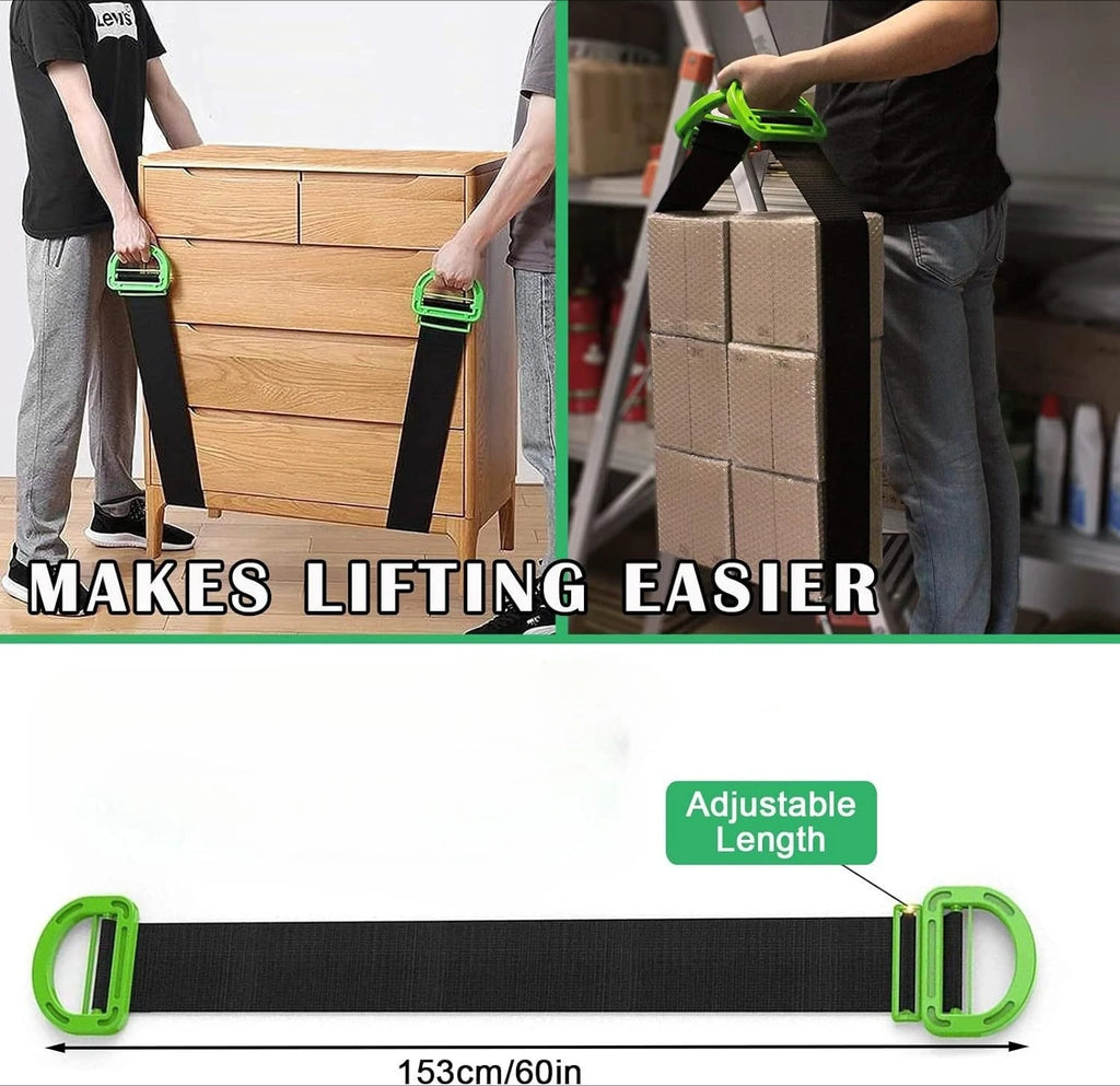 Adjustable Furniture Moving Straps Heavy Duty Lifting Shoulder Belt Labor Saving Moving Handle Strap for Moving Heavy Furniture