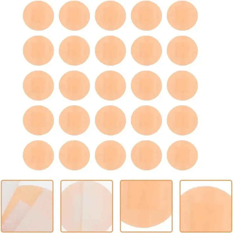 100pcs Small Wound PE Round Waterproof Band Aid Vaccine Bandage Plaster Sticker Sticker Sticky Bandage Emergency First Aid Kit