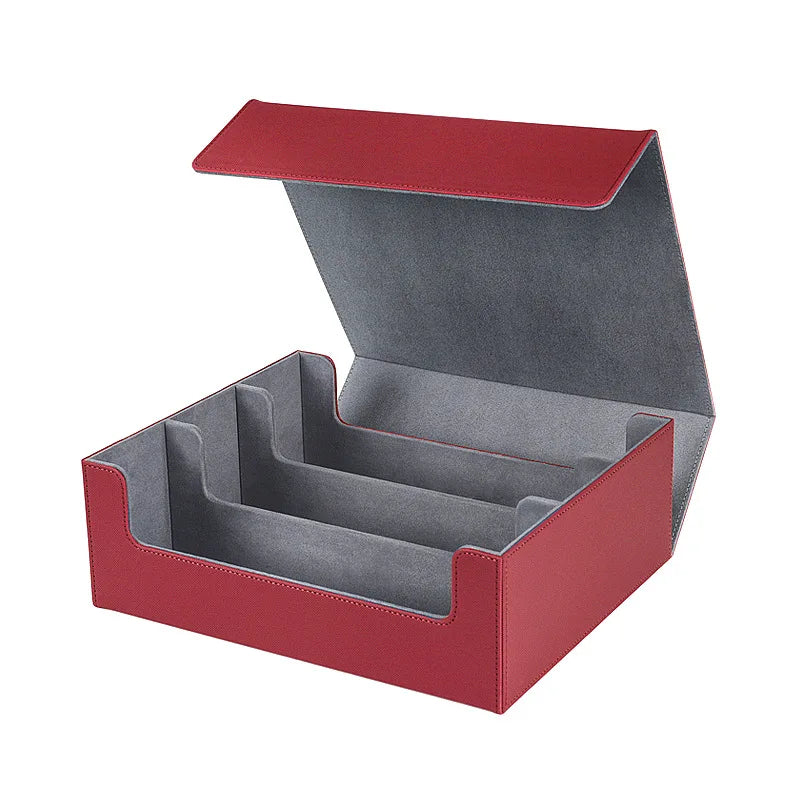Storage Box For 1800/600/100+ Trading Cards PU Leather Commander Card Deck Case Magnetic Closure Card Holder for Magic Game Card
