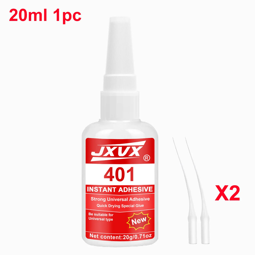 JXVX 401 Instant Strength Adhesive 20g Precision Universal Needle Force Tape for Repair of Various Materials 1-10pcs