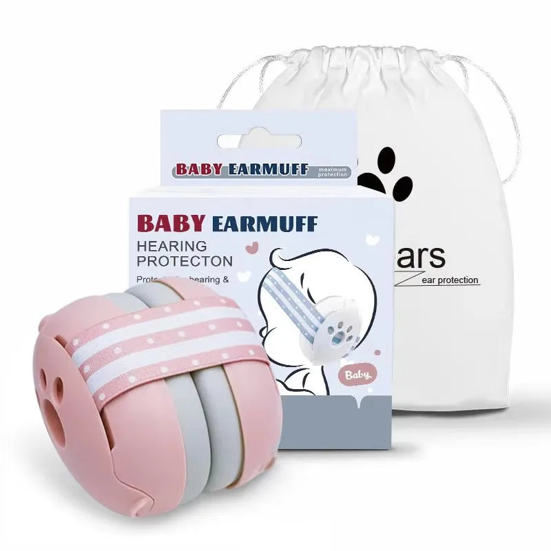 Baby Noise Cancelling Ear Muffs Sleeping Sound Insulation Safety Noise Reduction Ear Defenders Baby Earmuffs with Non-Slip Band