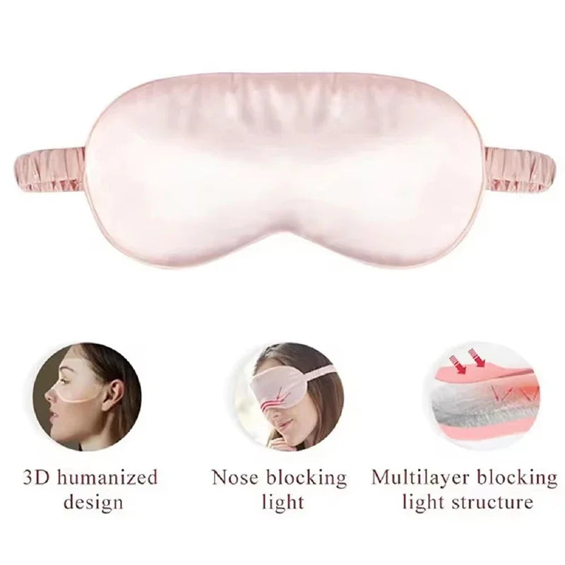 1 Pcs Eyepatch Blindfolds Eyeshade Health Sleep Shield Light Silk Double-Side EyeShade Sleeping Eye Mask Cover Sleep Mask