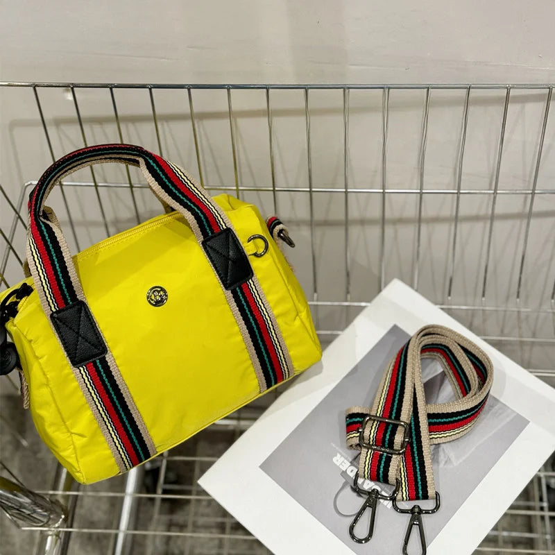 Women's Fashion Crossbody Bag, Nylon Material Small Handbag Fabric Bag, Large Capacity Messenger Bag.