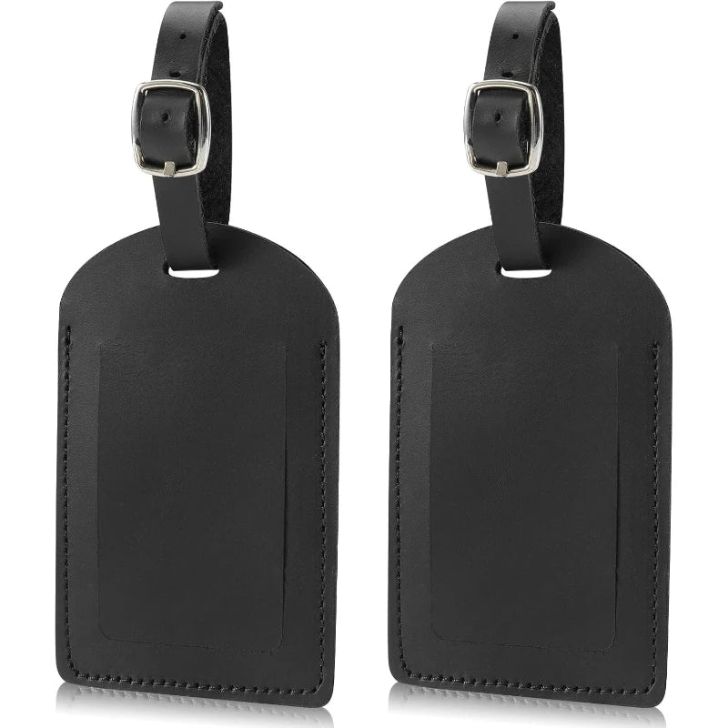 Women Men Luggage Tags PU Leather Travel Accessories Suitcase ID Address Name Holder Baggage Boarding Tags Portable Label
