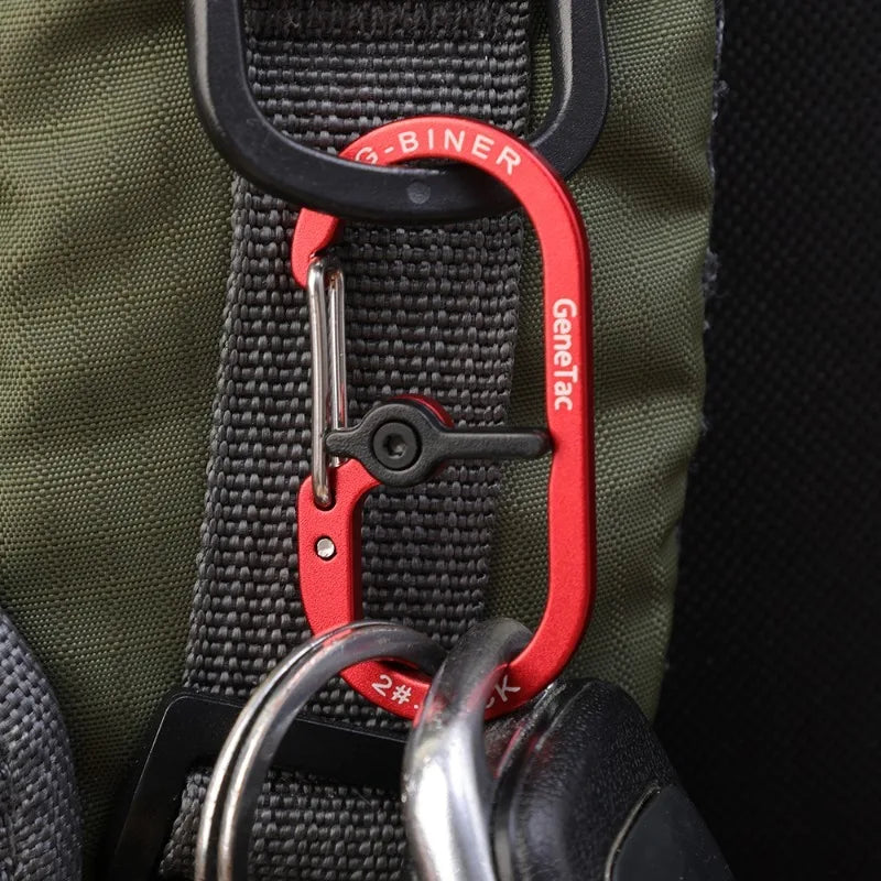 G-type Spring Outdoor Climbing Safety Keychain Aluminum Alloy Multicolor Carabiner  Backpack Buckle Camping Safety Lock
