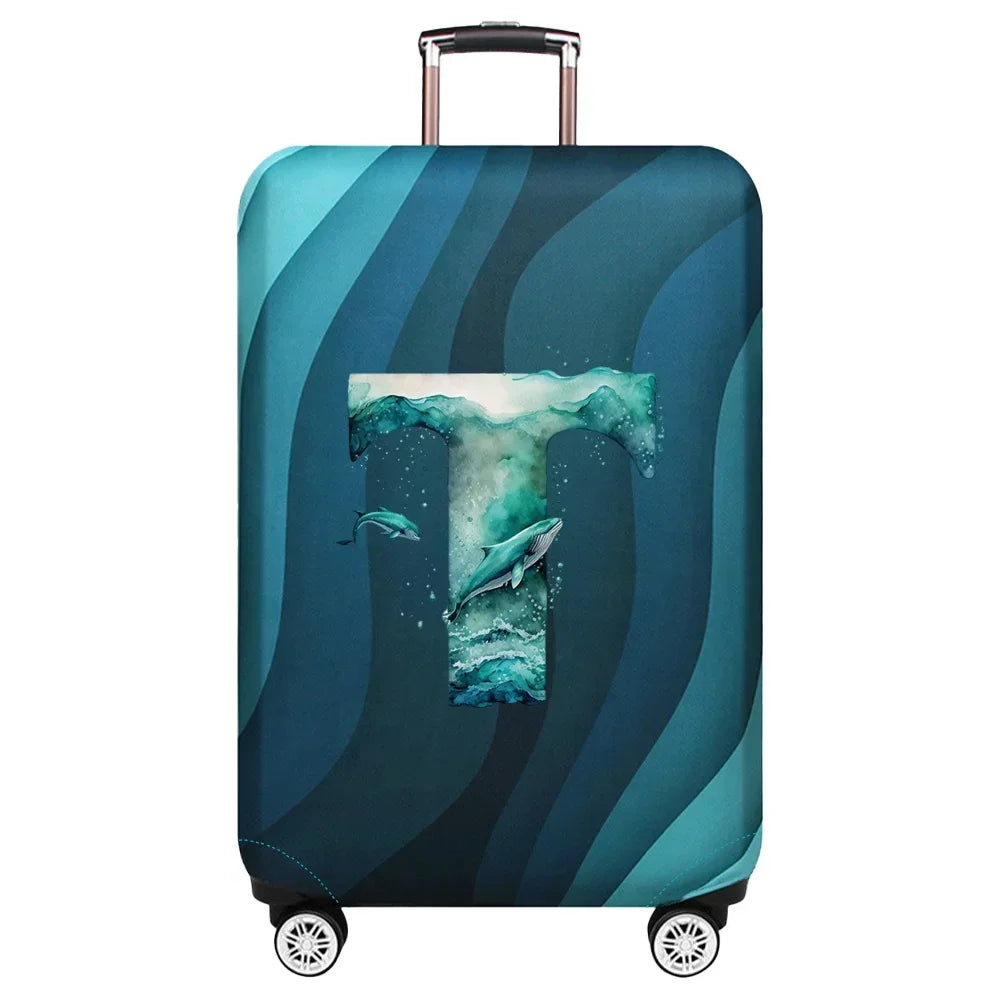 Elastic Fish Letter Series Luggage Protective Cover Suitable for 18-32 Inch Bag Suitcase Covers Trolley Cover Travel Accessories