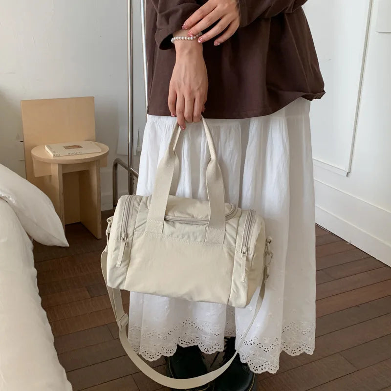 Large Capacity Commuting Crossbody Bags for Women Yoga Sports Shoulder Handle Bag Textured Casual and Versatile Bags for Travel