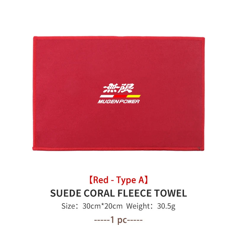 For Honda Microfiber Towel Car Drying Towel Auto Plush Wash Towel Car Cleaning Mugen Vezel Accord Fit City Legend CRV Insight