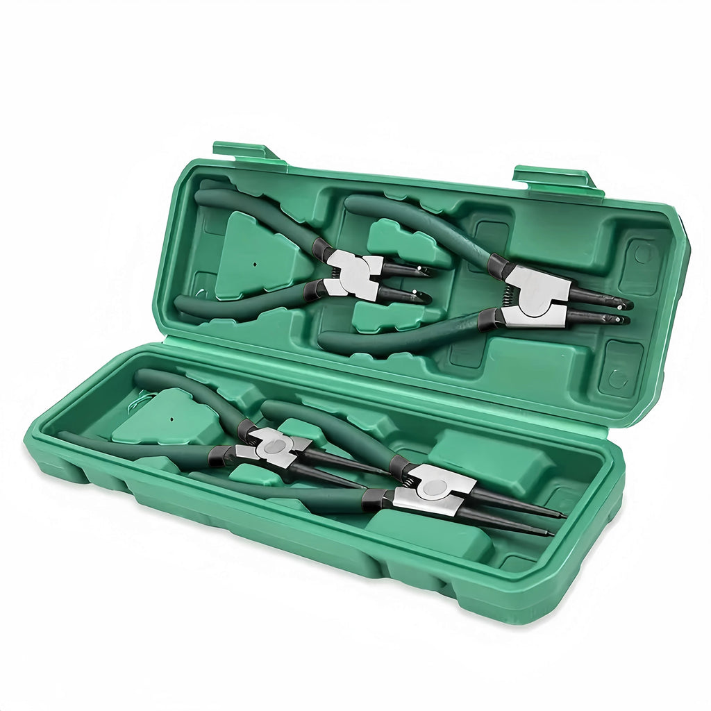4pcs Multifunctional Circlip Pliers Set, Internal & External Retaining Ring Pliers for Industrial & DIY Use
