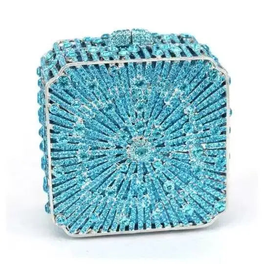 Crystal Rhinestones Diamond Evening Bag Glitter Mini Box Luxury Designer Fashion Clutch Purse For Wedding Party Women Handbag