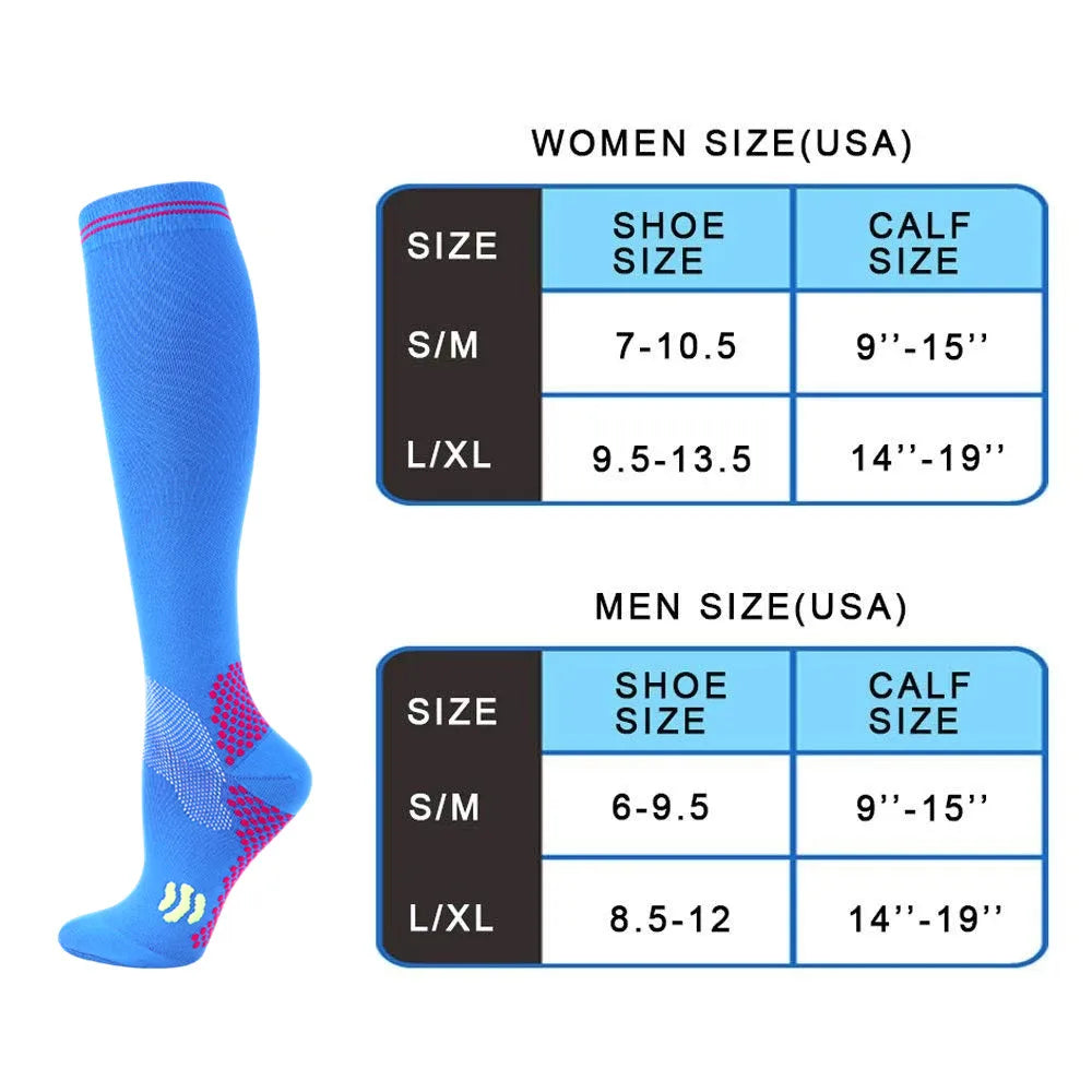 Medical Nursing Compression Socks Stockings Best For Flight Travel Maternity Pregnancy Edema Diabetes Varicose Veins 20-30 Mmhg