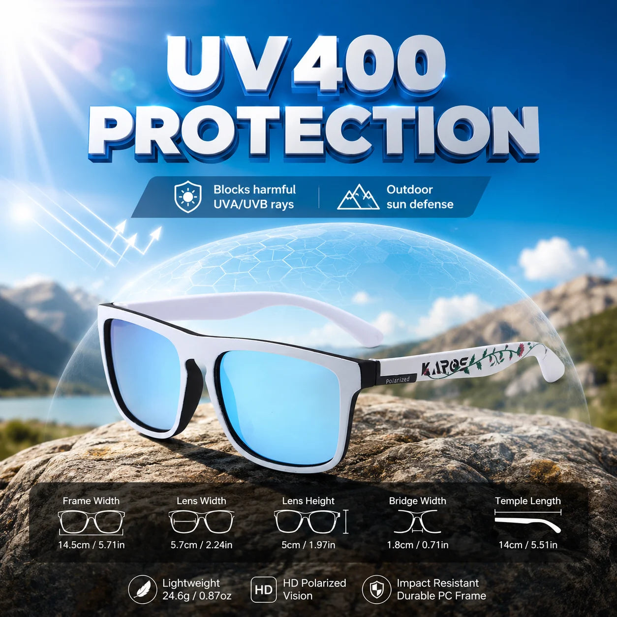 Coolmen Fashion Polarized Sunglasses UV400 Men Women Anti Glare Outdoor Sports Eyewear For Fishing Cycling Travel Beach YZ48