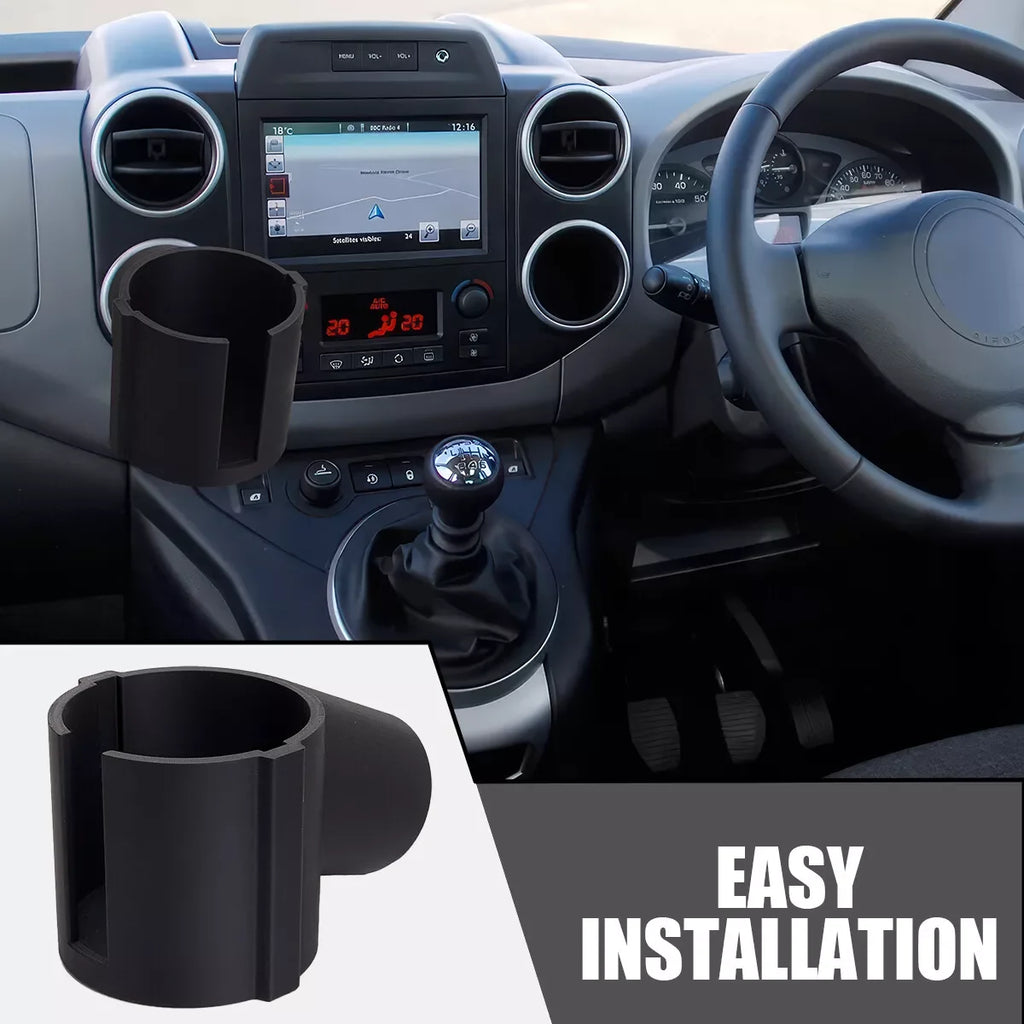 1PC Cup Holder Suitable for Peugeot Partner Citroen Berlingo High-Quality Cup Holder Phone Holder Push in Car Cup Holder Black