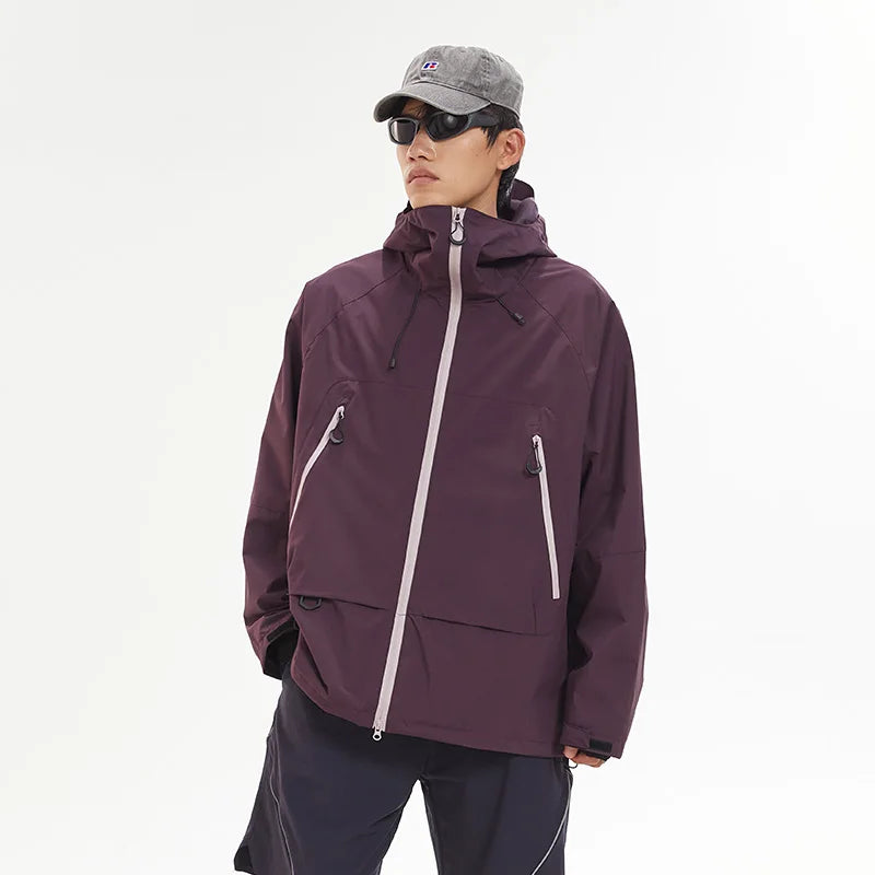 CHRLCK Men's Waterproof Hiking Jackets Spring Autumn Windproof Camping Windbreaker Women Fishing Trekking Running Jacket Unisex