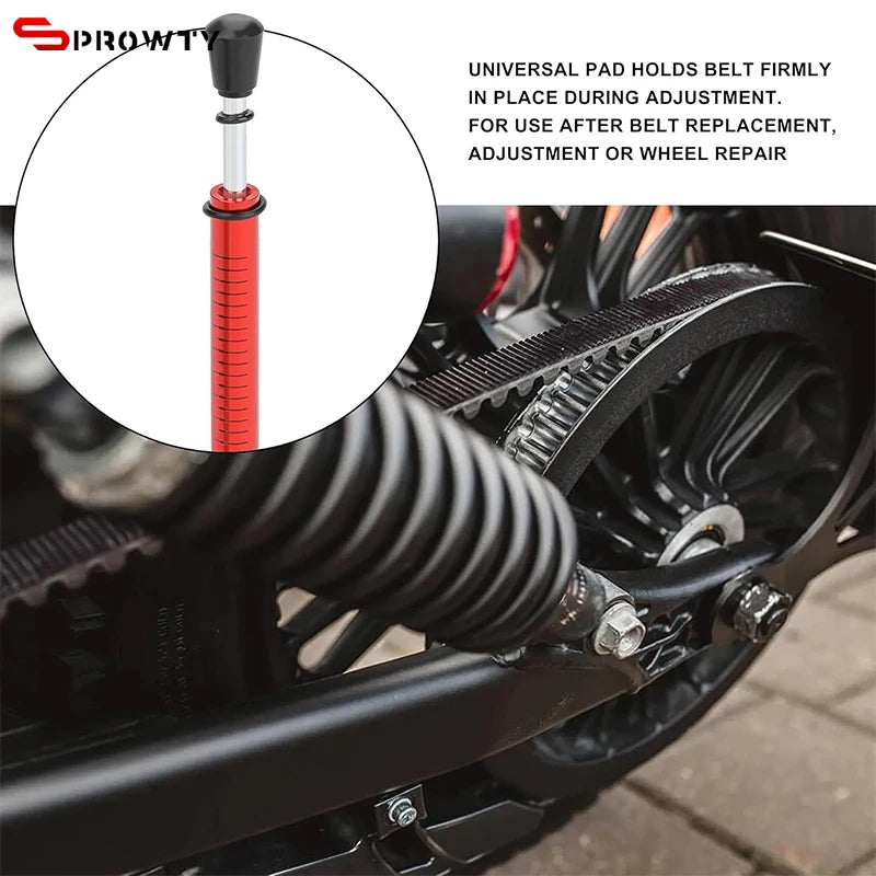 SPROWTY Belt Tension Gauge 10LbS Specification with L Shaped Pad, Belt Gauge Adjustment Tool for Motorcycle Belt Replacement