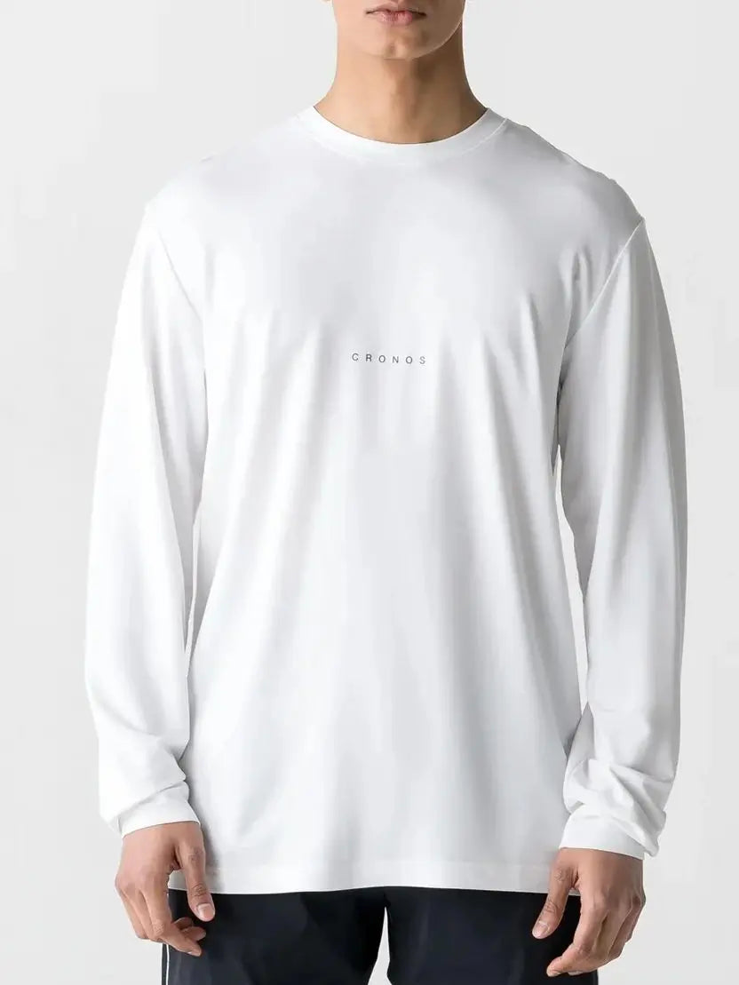 Oversized Fitness Comfortable Gym Training Bodybuilding Men's Breathable Loose Long Sleeves Cotton T-shirt Sports Muscle Shirts