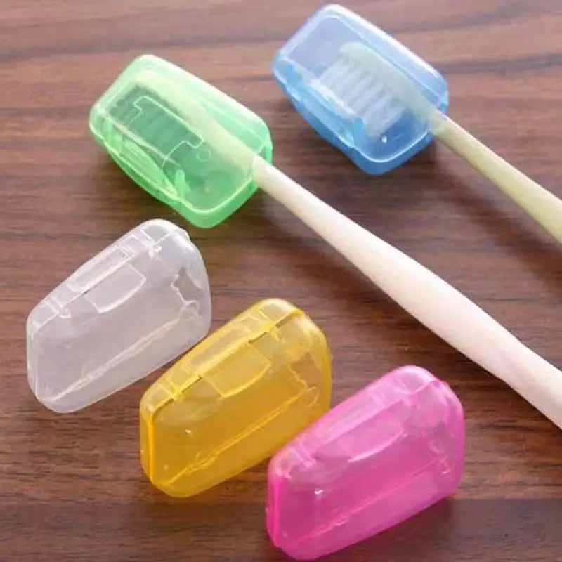 1/2pcs Travel Toothbrush Head Covers Toothbrush Protector Cap Brush Pod Case Protective Portable Plastic Clip For Household