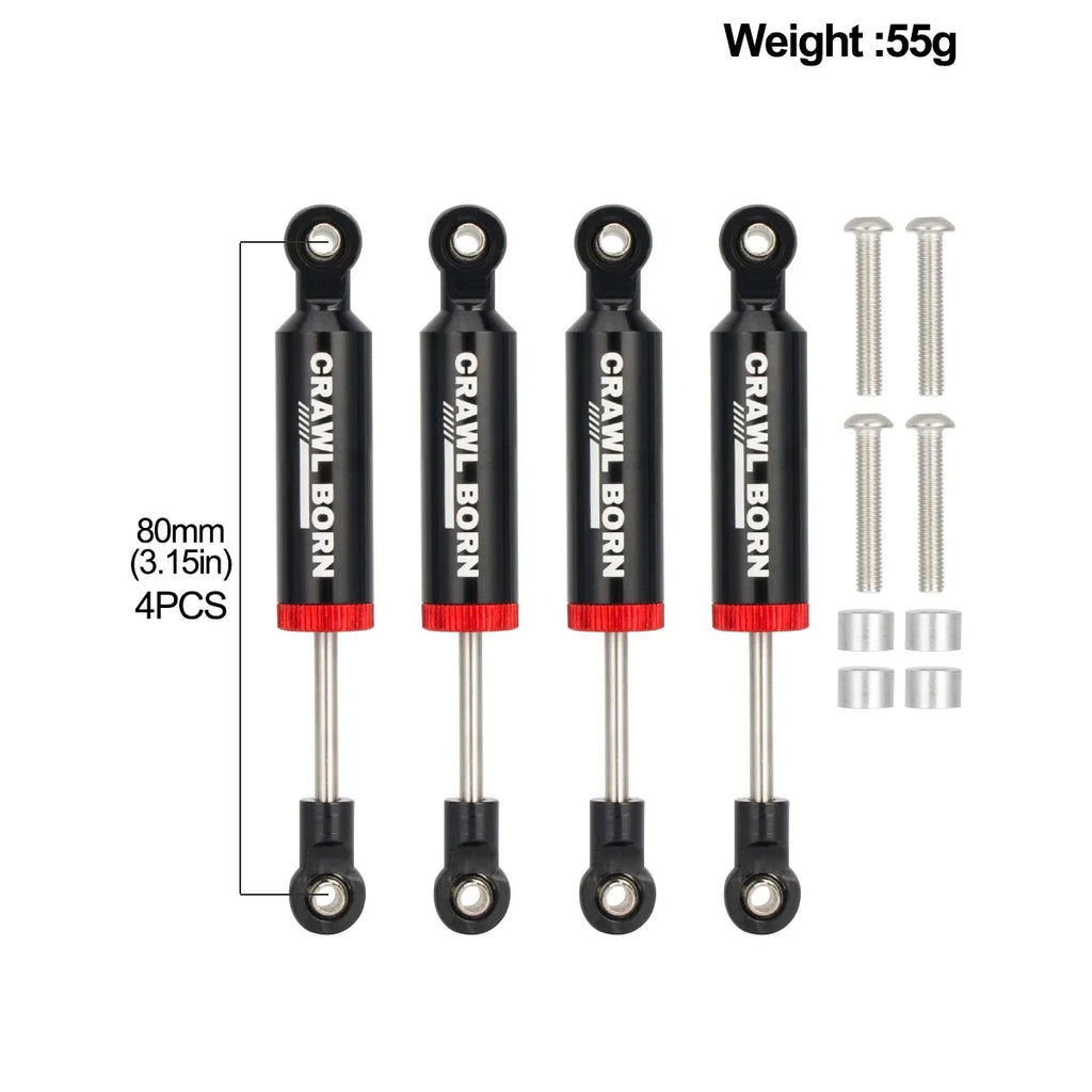 1/10 RC Crawler 4pcs Shock Absorber 70/80/90/100/110mm Metal Spring Suspension for Axial SCX10 TRX4 D90 Capra Redcat 90046
