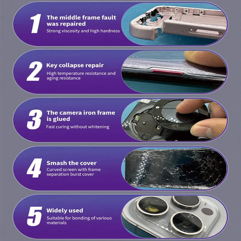 Lanrui M82 intermittent paste broken frame repair button irradiation uv glue purple light glue camera frame broken repair