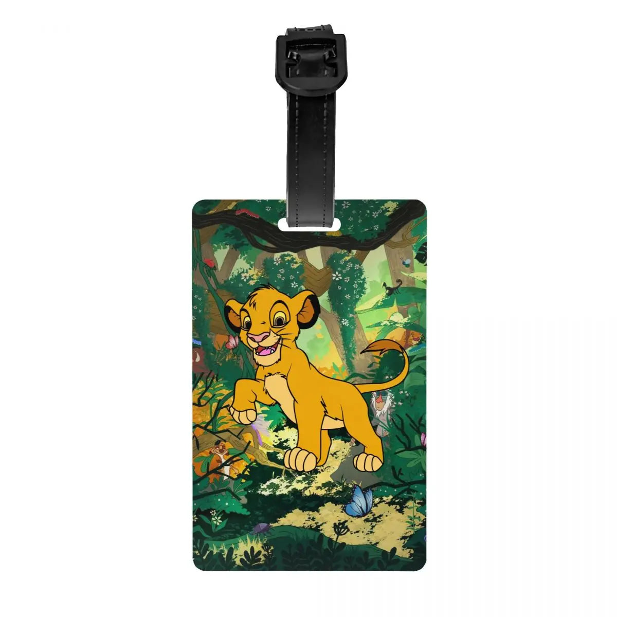 Custom Rafiki Luggage Tag With Name Card The Lion Cartoon K-Kings Privacy Cover ID Label for Travel Bag Suitcase