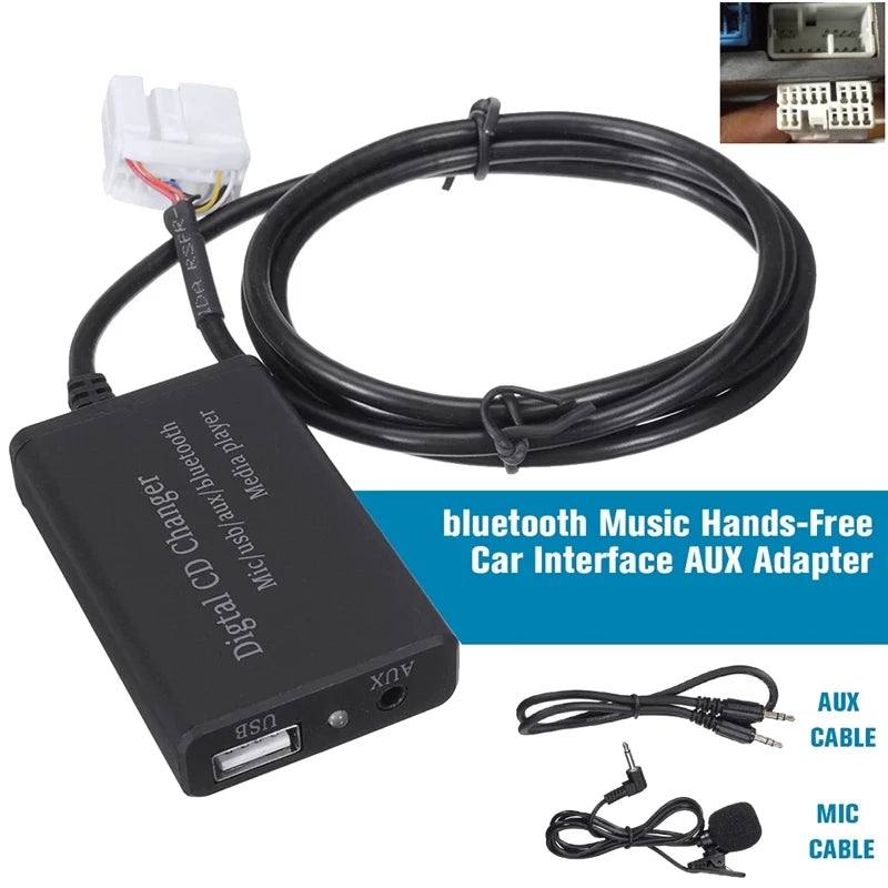 SP-QWfor Honda Accord Civic CRV 2006-2011 Car Bluetooth Module Hands-Free Stereo AUX Adapter Audio CD Converter
