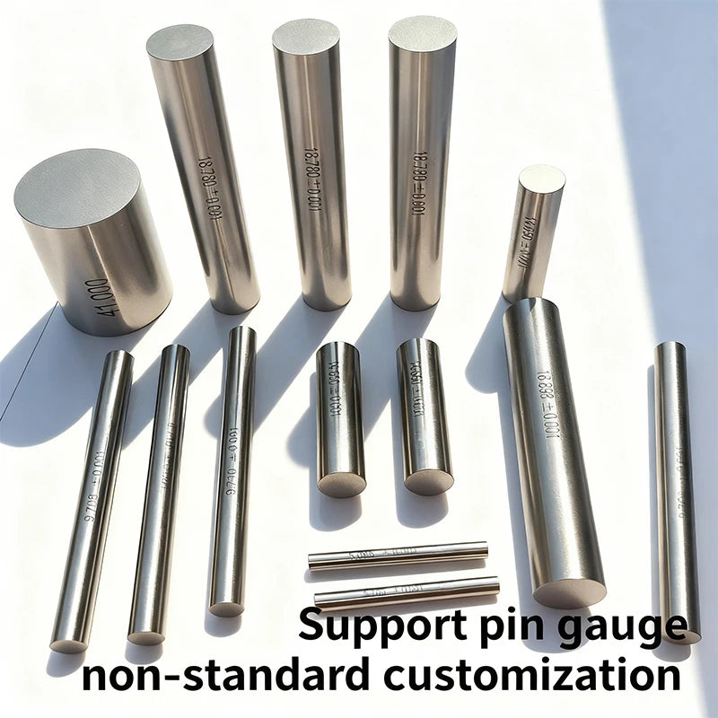 High Precision Pin Gauge Set Within 10mm, Step 0.01/0.05/0.1mm, GCr15 Steel, Small Size Tool for Hole Measurement, Customizable