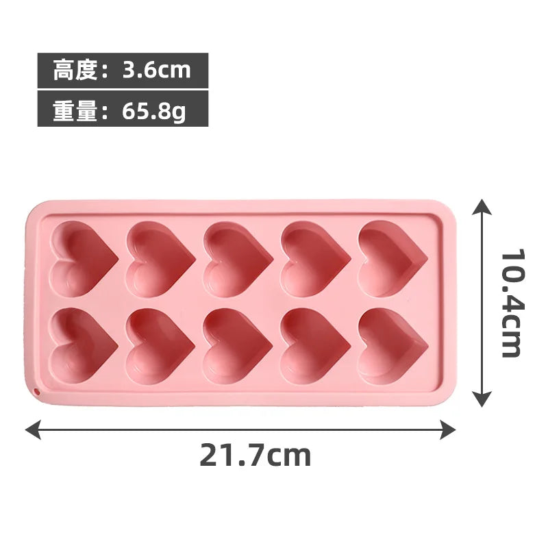 1pcs Heart-shaped Ice Cube Mold Multifunctional for Pudding Candy Whiskey Kitchen Accessaries Party Supplies Valentine's Day
