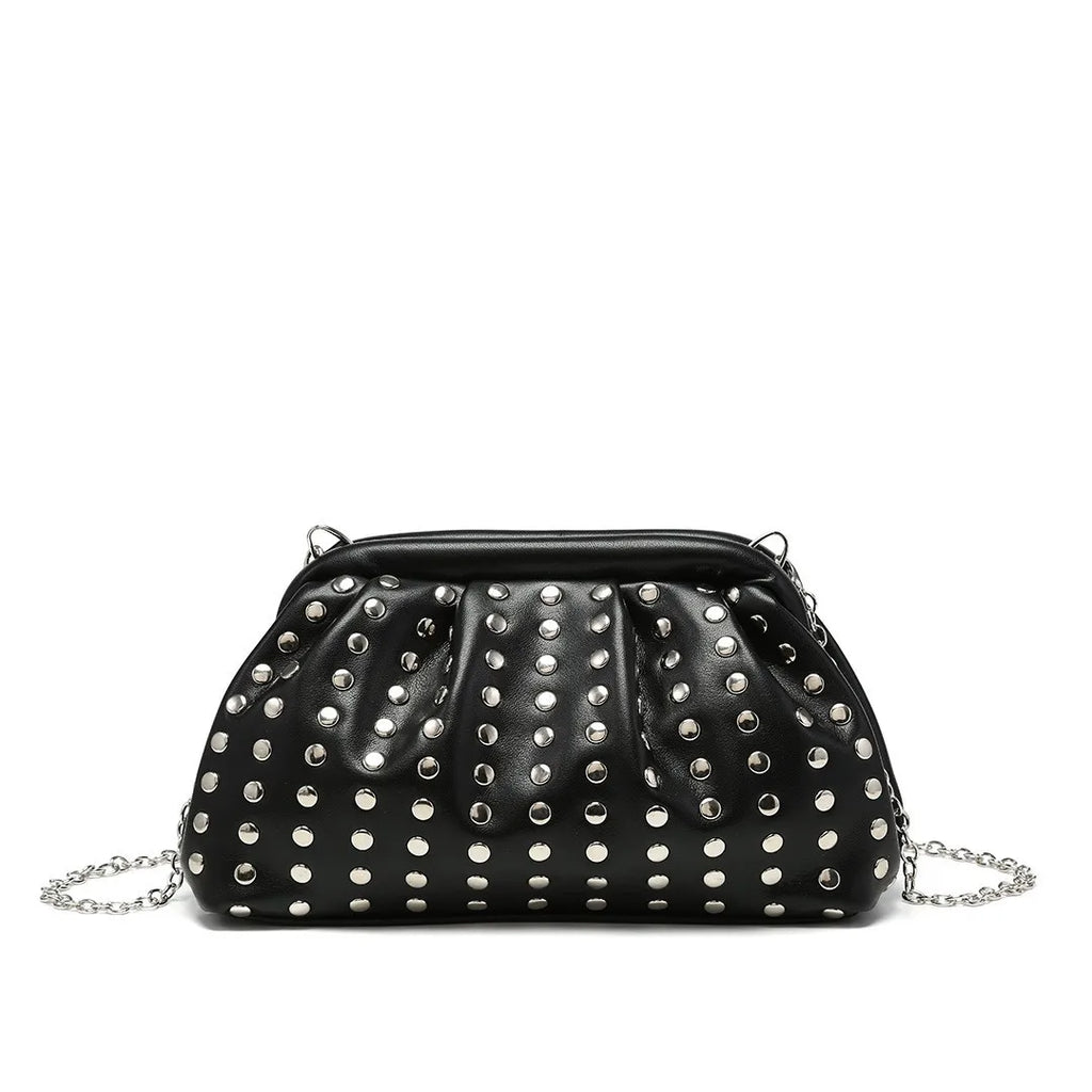 Rivet bag Niche design Punk shell bag Cloud bag