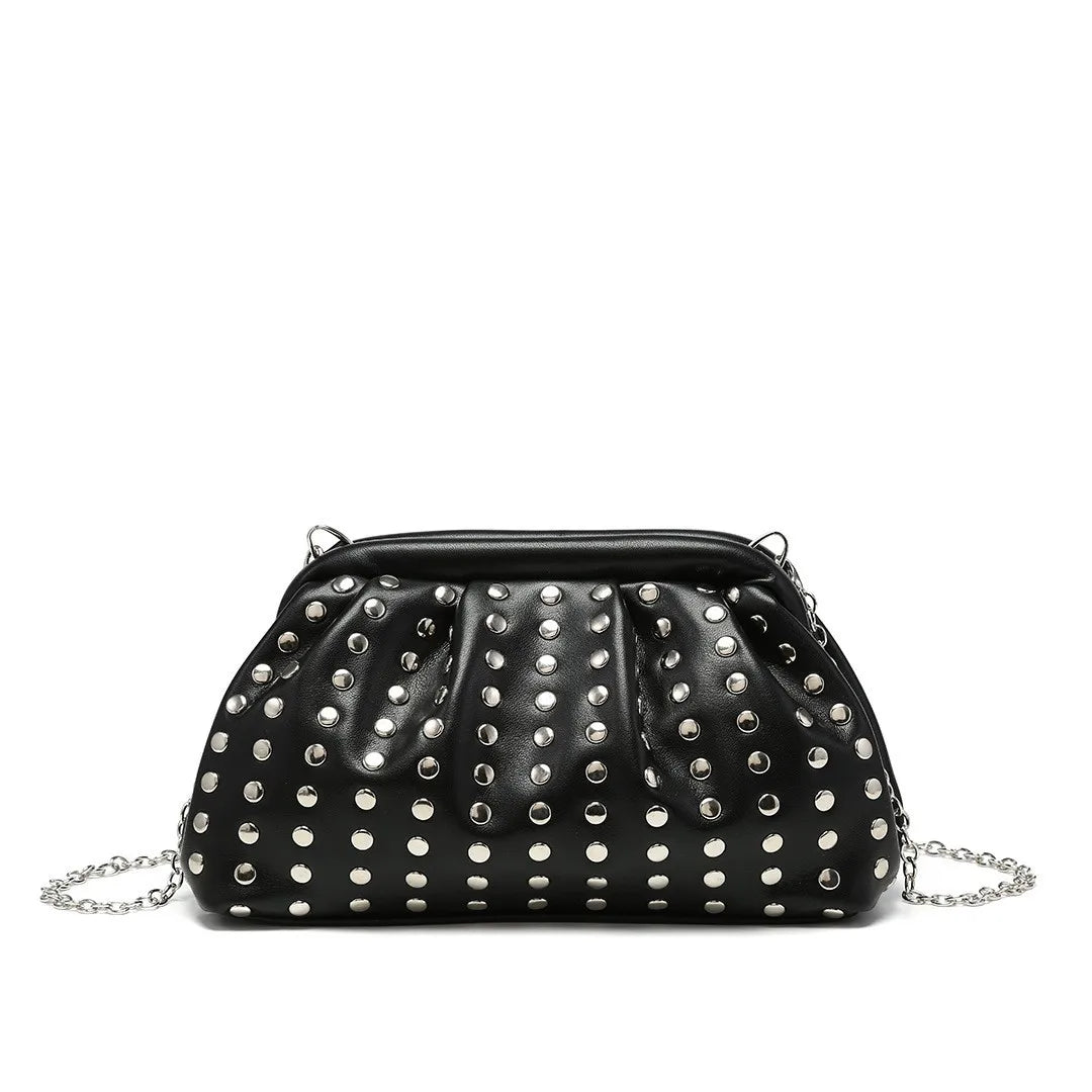 Rivet bag Niche design Punk shell bag Cloud bag