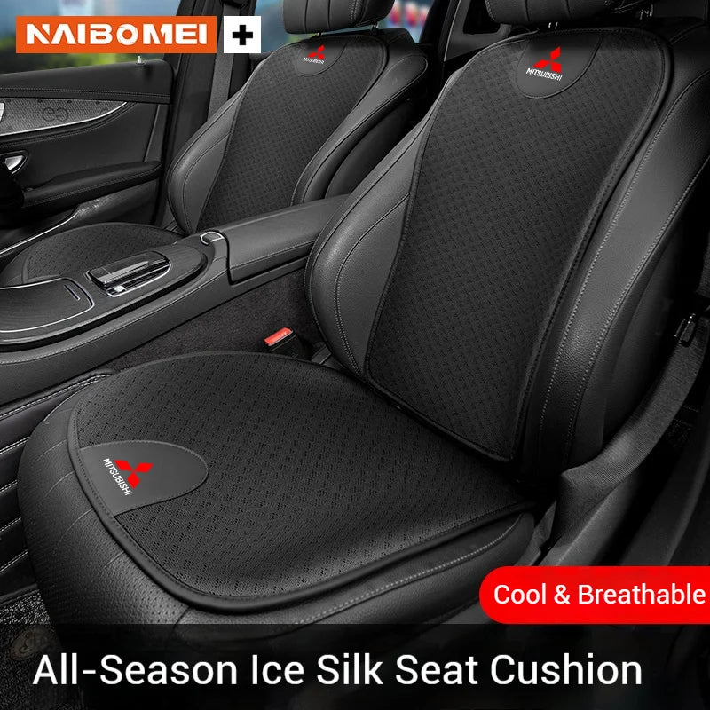 For Mitsubishi Outlander Triton Colt Lancer EX Evolution X Pajero L200 ASX Car Seat Cushion Ice Silk Breathable Car Seat Cover