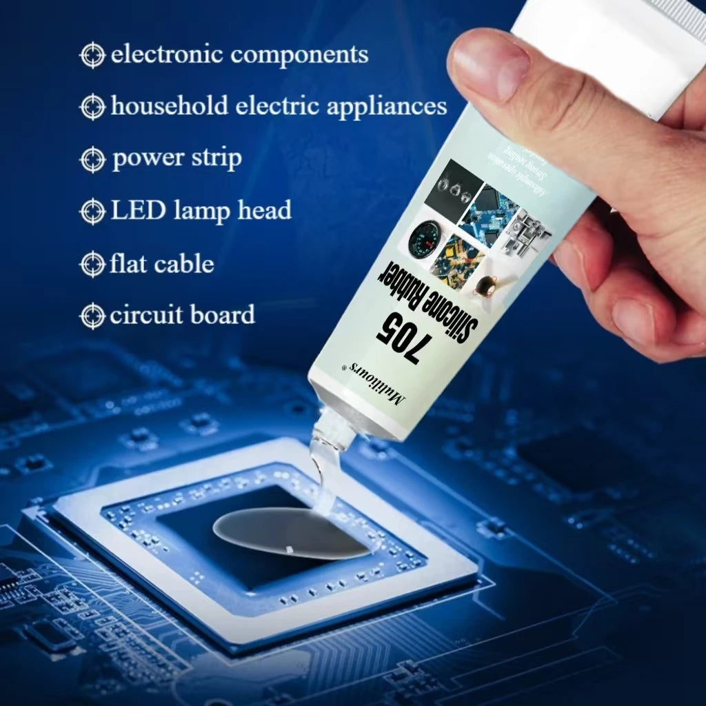 4Pcs45ml Silicone Rubber Transparent Electronic Components Adhesive High Temperature Resistant Waterproof Sealing Insulation Gel