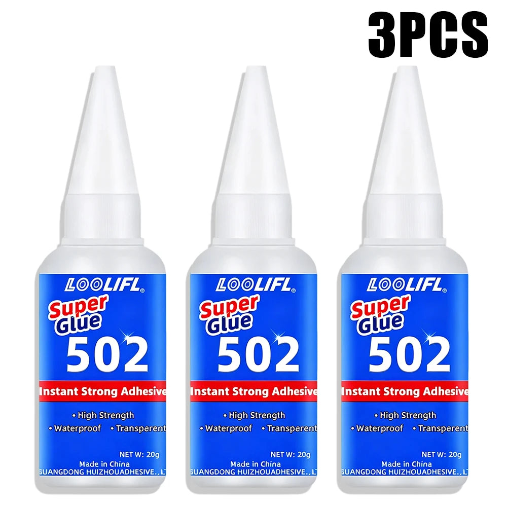 Superglue High Strength Clear Waterproof Adhesive Multi-Purpose Repair Glue for Metal Plastic Ceramic Wood Jewelry Handcraft Fix