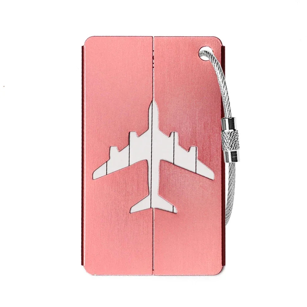 1/10pcs Premium Aluminum Travel ID Tag Durable Luggage Identification Business Card Holder Stylish Portable Luggage Tag Bag