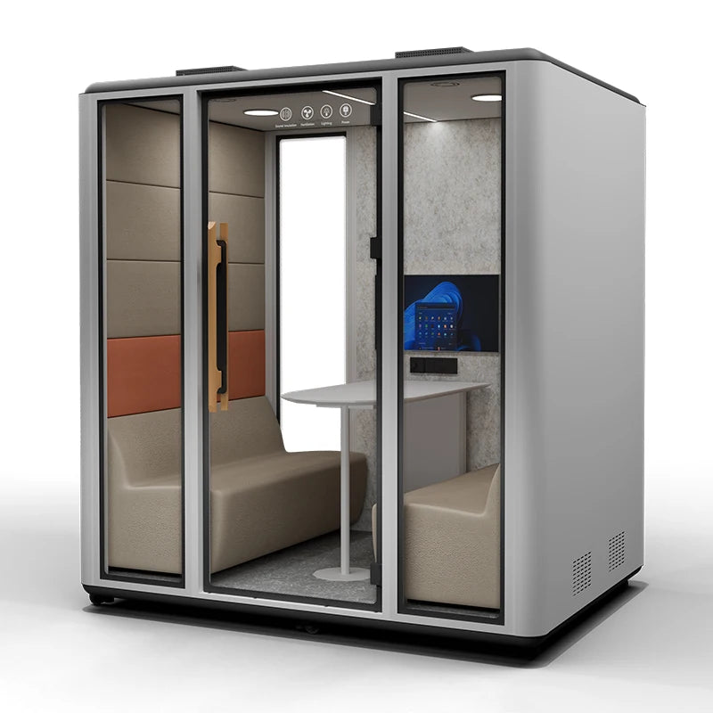 Modular Soundproof Pod Modern Office Home Movable Versatile Open Office Private Conference Calls Office Building Hospital