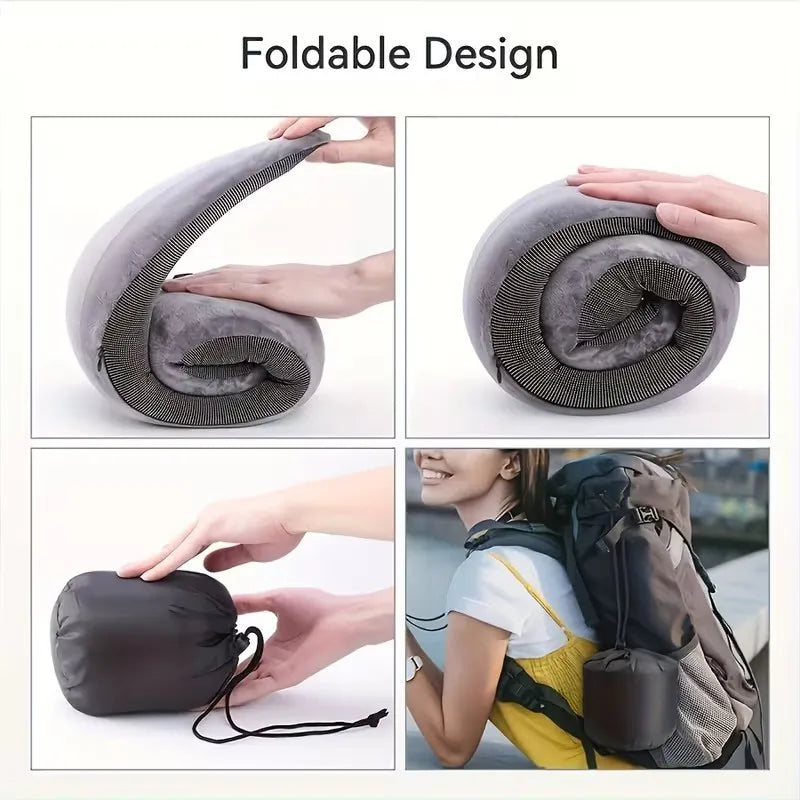 U-shaped Pillow for Airplanes 2026 Travel Neck Support Pillow Memory Foam Adjustable Noon Break Sleep Pillows Offices and Cars