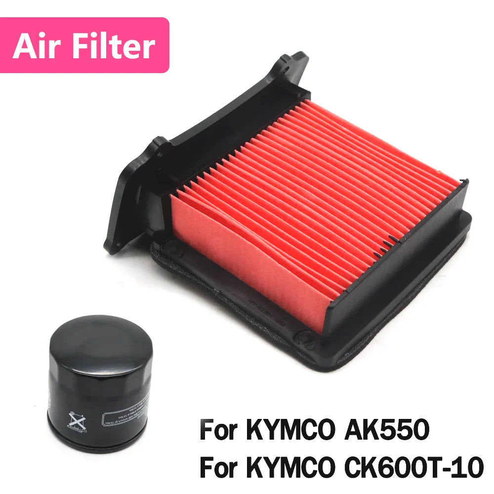 For KYMCO AK550 CK600T-10 AK 550 CK 600T Motocycle Air Filter Cleaner Drive Element Oil Filter Intake Cleaner