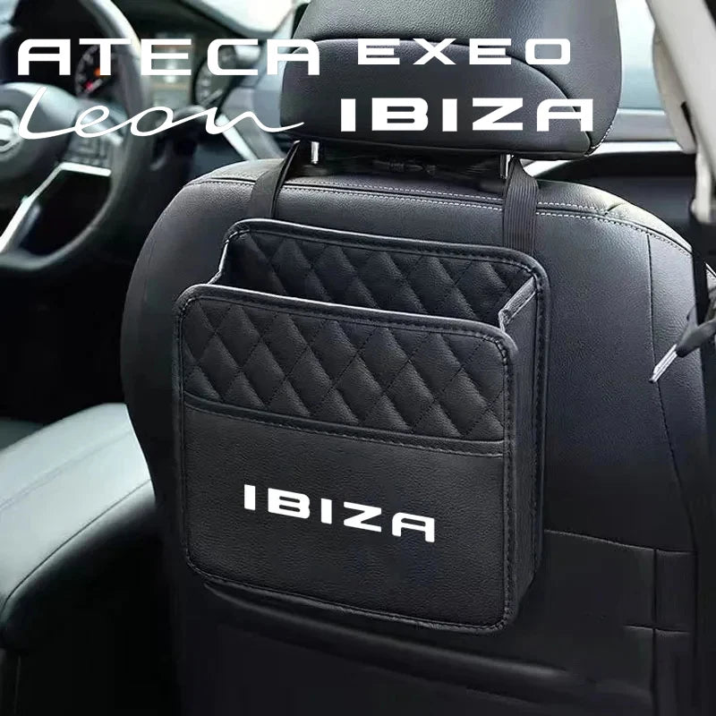 Suitable for SEAT Leon ibiza Ateca Tarraco Toledo Arosa car storage bag car interior seat back hanging bag accessories