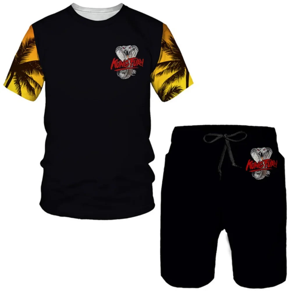 Cobra Kai Fun Unisex Tshirt 3D print T-shirt Set Summer Men Women Short Sleeve Top Oversized Harajuku Hip Hop Style Cosplay Tee