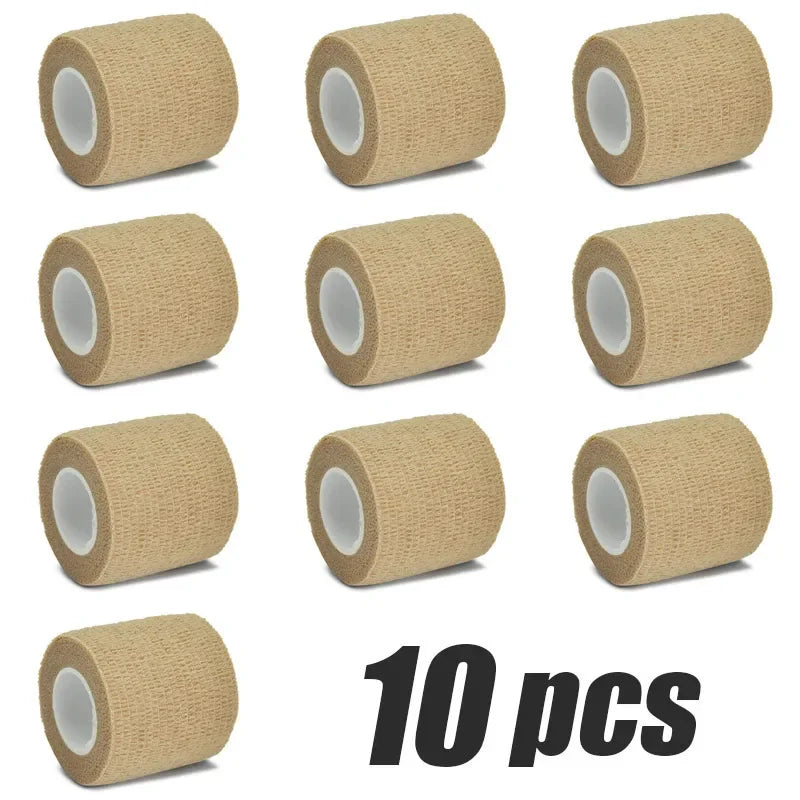 1-15pcs 2.5/5/7.5/10cm*4.8m Gauze Bandage Self-adhesive Breathable Elastic Bandages Sports Fixing Finger Wrist Leg Baby Care