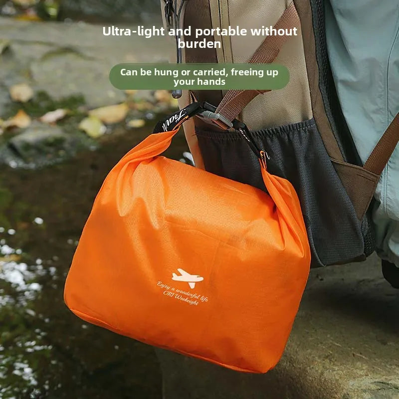 Roll Top Travel Storage Bags 420D Oxford Waterproof Stuff Sacks for Camping Hiking Gear Dirt Proof Packing Pouches Clear Green