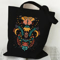 Flower Butterfly Design Canvas Shopping Bag Hot Selling Fashion Reusable Women Tote Bags Butterfly Lover Folding Shopping Bags