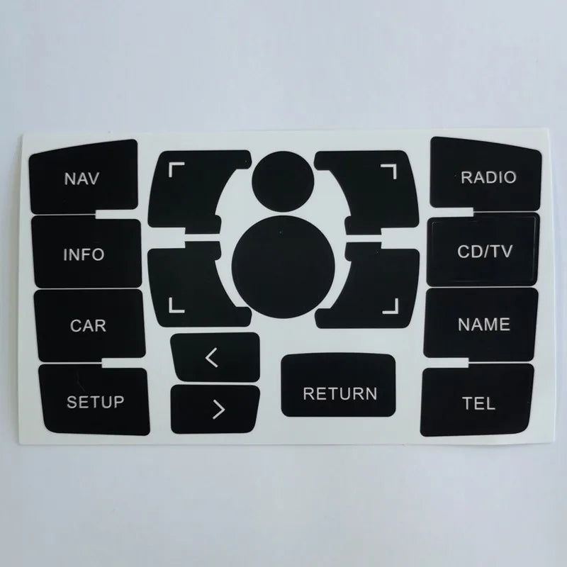 For Audi Q7 4L CD Radio Audio Button Repair Sticker 2003 To 2014 Q7 Tuning Accessories Refinishing Broken Down Console Keys