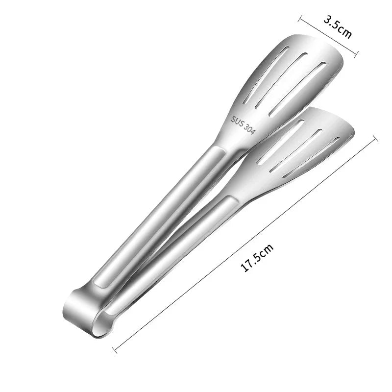 7/9/12Inch Anti-Slip Stainless Steel Kitchen Food Tongs Grill Meat Bread Serving Clip Barbecue Buffet Clamp Cooking Accessories